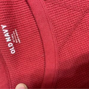 Old Navy Vibrant Red Textured Knit Top